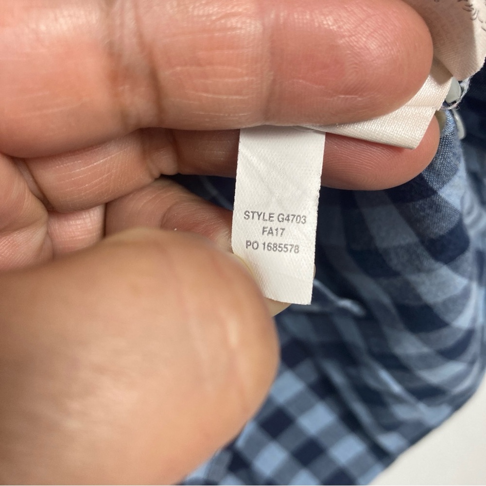 J. Crew Men's Medium Lightweight Slim Fit Gingham Button-Down Shirt Blue Cotton - Picture 12 of 16